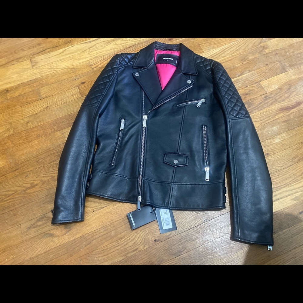 DSquared leather biker jacket